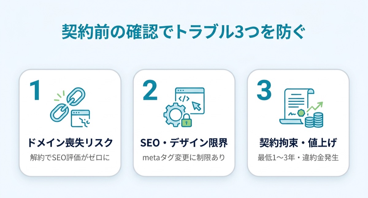 契約前の確認でトラブル3つを防ぐ