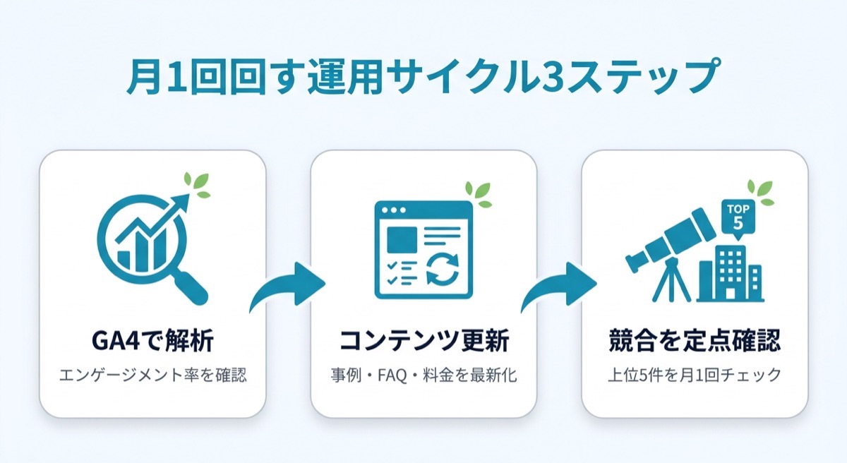 月1回回す運用サイクル3ステップ