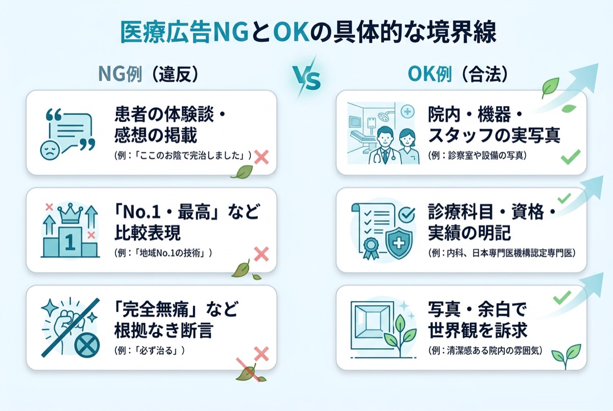 医療広告NGとOKの具体的な境界線