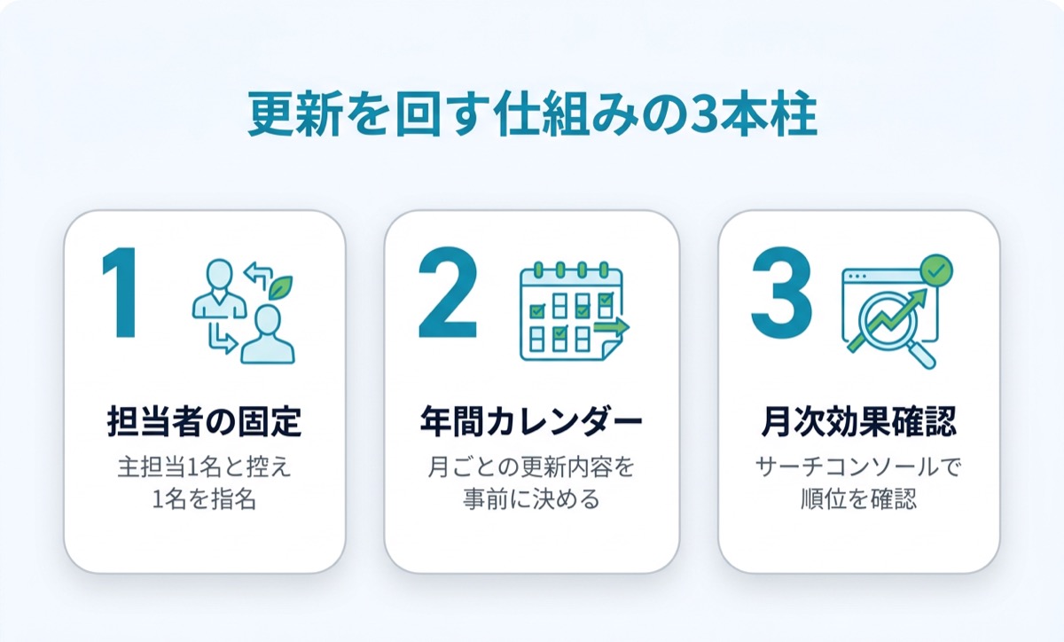更新を回す仕組みの3本柱